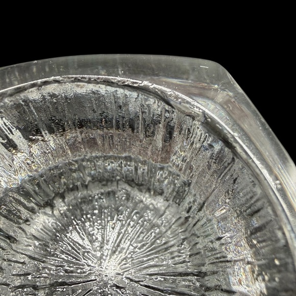 Nancy Daum Crystal Table Lighter Signed Vintage MCM Ice Cube Textured France - Picture 6 of 13